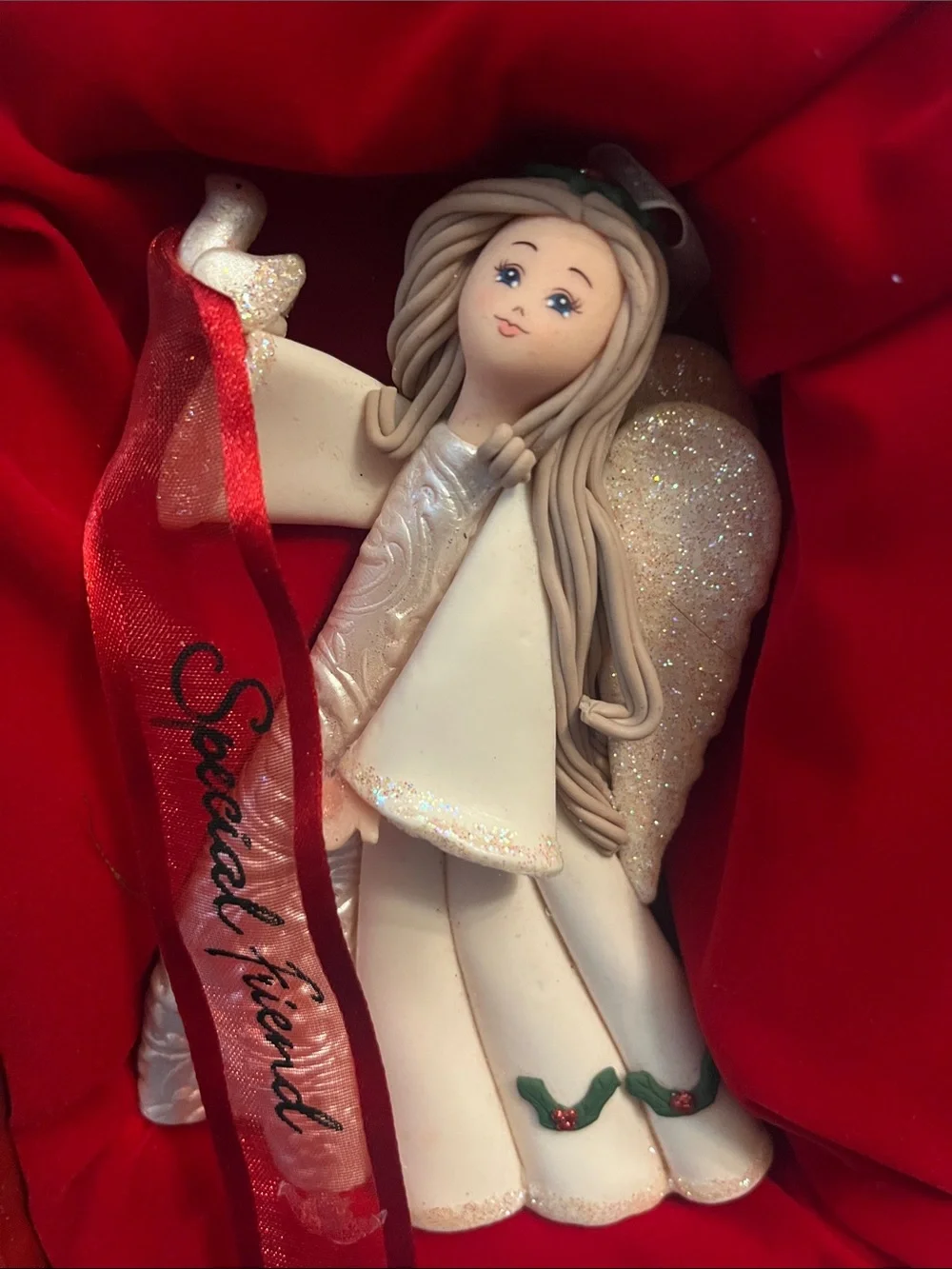 Special Friend Angel Ornament - In Box Claymation Ornament 035